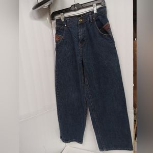 Rare Vintage Y2K Rocawear Pants Blue Jean, 8 Pockets Embroidery, Size 12/26, 25"